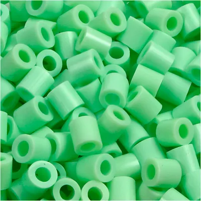 Produktbild von Nabbi-Bügelperlen, Größe 5x5 mm, Lochgröße 2,5 mm, mittel, pastellgrün (32252), 1100 Stück 1 Box