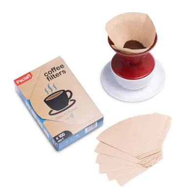 Obrázok produktu pre PACLAN papierový kávový filter veľkosť 4 / kávový filter / balenie 100 kusov