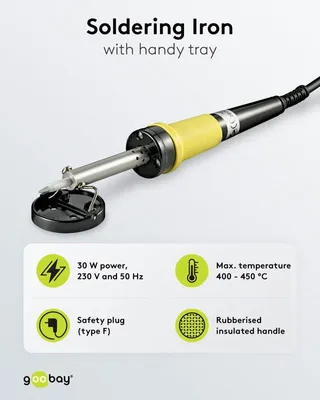 Immagine prodotto di Fixpoint 51191 Saldatore 30 W, nero/giallo - adatto per lavori di saldatura professionali