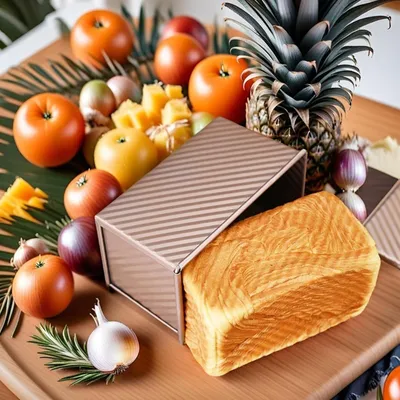 Produktbild von 2 Stück Brotbackform mit Deckel, Brotformen mit Deckel, Antihaftbeschichtung aus Kohlenstoffstahl Brotformen Brotbackform Toastbox für Brot Kuchen Gebäck