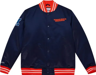 Produktbild von Mitchell & Ness Jacken Nfl Heavyweight Satin Jacket Chicago Bears, OJBF3413CBEYYPPPNAVY, Größe: 173