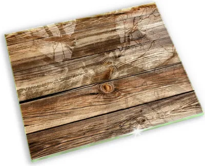 Produktbild von Untersetzer für Grabkerze Motiv Grabstein Gummifüße - 60x52 cm - Bretter mit Holzstruktur