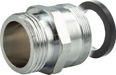 Produktbild von tecuro Mischdüse - Armaturen Adapter für Gartenschlauch M28x1 x 3/4 Zoll, verchromt