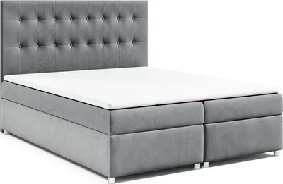 Produktbild von Best for Home Boxspringbett mit Bettkasten Trinity K-6 Bonellfederkern inkl. Topper, mit Lieferung, Aufbau & Entsorgung 160x200-Grau