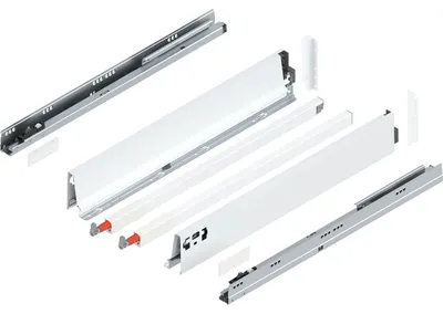 Produktbild von Blum Tandembox antaro D-Reling Schubladenschienen-Set | 1 Paar, 30kg 550mm | Vollauszug Blumotion, seidenweiß