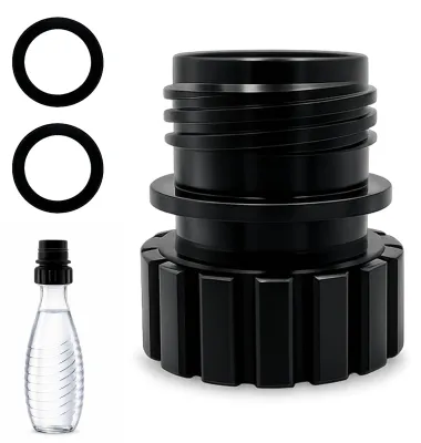 Adapter für Glasflaschen, Quick-Connect, 0,7 l, schwarz
