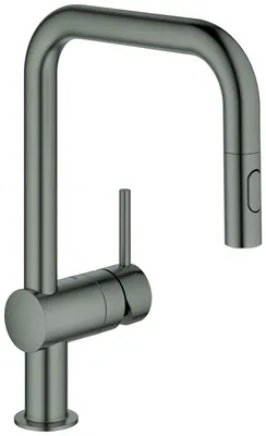 Produktbild von GROHE Minta, Ziehen, Graphit, Hebelgriffe, Einzelbild, 1/2", Spray, Stream