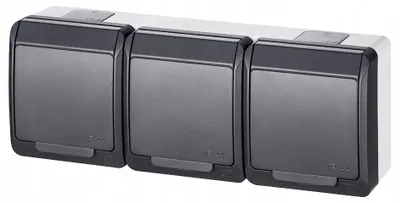 Immagine prodotto di presa di superficie a tre prese antracite 250 V 5323-07