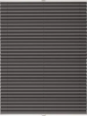 Produktbild von Plissee auf Maß für Fenster zum Anschrauben in Glasleiste Farbe: Dunkelgrau, Größe: B): 61-70 cm, H): 40-100 cm