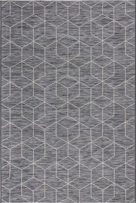 Produktbild von KADIMA DESIGN ALMA NAPOLI 160 cm x 230 cm Schwarz Rechteckig Indoor & Outdoor Teppich