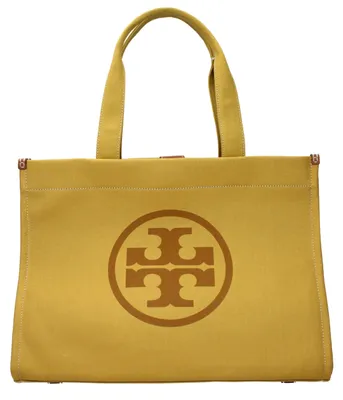 Produktbild von Tory Burch Ella Canvas Shopper gelb Crown großes Logo