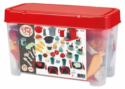Immagine prodotto di Set di giocattoli Ecoiffier in scatola portaoggetti - 70 pezzi - Giochi di ruolo