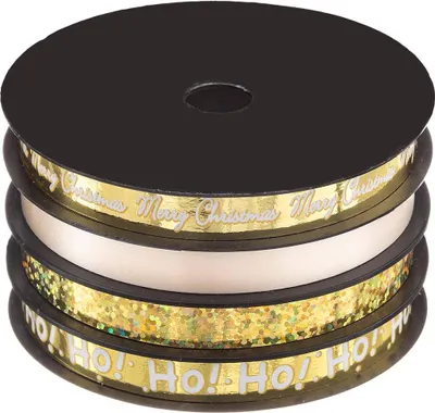 Produktbild von Lot von 4 rollen bolducs 10mm l.5 m rot gold silber - Feeric Lights & Christmas
