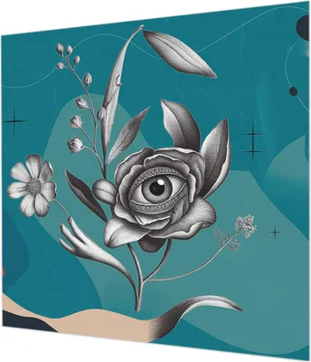 Produktbild von Wandtapete - Dekorative Tapete für Wohnzimmer - Tapetenfolie für Wanddekoration - 250x250 cm - Blütenauge