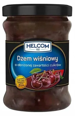 Zdjęcie produktu dla Dżem wiśniowy obniżona zawartość cukrów 320g Helcom