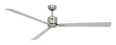 Obrázek produktu pro Energeticky úsporný stropní ventilátor s dálkovým ovládáním Eco Neo III 180 cm broušené chromované lopatky bílý / světle šedý