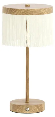 Immagine prodotto di Light & Living - lampada da tavolo - LED - crema legno - legno metallo - piccola lampada da tavolo ricaricabile - LED - 1892183