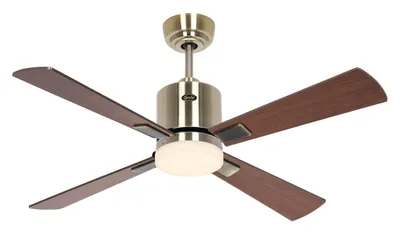 Immagine prodotto di Ventilatore da soffitto ECO NEO III 103 in ottone anticato - Noce/Ciliegio con WiFi e luce