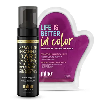 Zdjęcie produktu dla MineTan Absolute Ultra Dark Pianka Samoopalająca + Rękawica