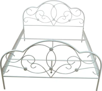 Produktbild von Metallbett - Doppelbett in weiß pulverbeschichtet 180 x 200 cm