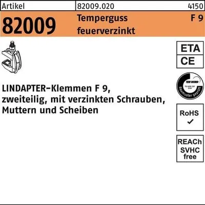 Produktbild von Klemme R 82009 GTW 40 F 9 M 24 / 45 - 95 Temperguss feuerverzinkt