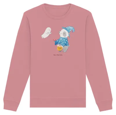 Produktbild von Mr. & Mrs. Panda Nachhaltiger Pullover Panda Zauberer Größe XL - Canyon Pink - Geschenk, Sweater, Halloween, Trick Or Treat, Bio Baumwoll, Sweatshirt, Pulli, Deko