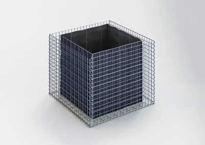 Produktbild von Hochbeet eckig 100 cm x 80 cm x 100 cm (L x H x T), Maschenweite 5 x 5 cm, Wandstärke 10 cm