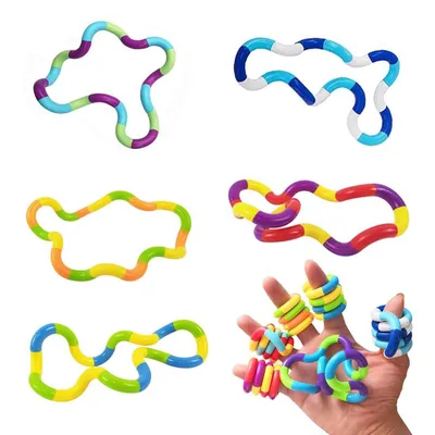 Produktbild von 5 Stück Fidget Toys Set, Tangle Autismus Spielzeug, Stim Toys Zur Stressabbau, Twister, Hilfsmittel Hand-Augen-Koordination Und Autismus, FüR Kinder