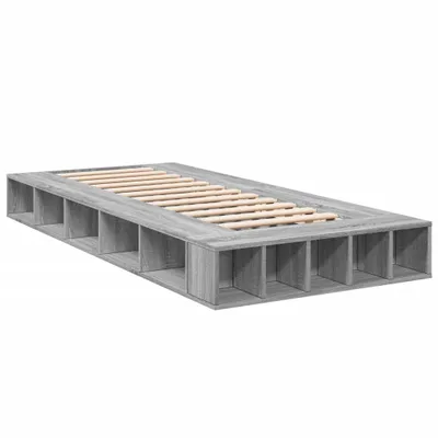 Obrázek produktu pro vidaXL Postel Grey Sonoma 100x200 cm Dřevěný materiál