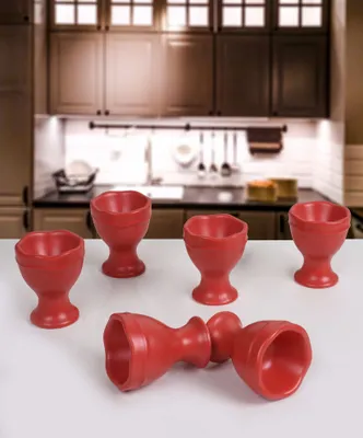 Immagine prodotto di Hermia Concept, ST005106F975A0000000AV0700, Set di portauova (6 pezzi), Piastrella rossa, 100% GRES CERAMICO, 7 x 7 cm