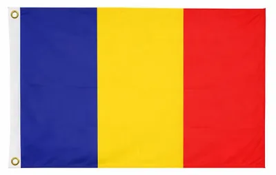 Rumänien-Fahne 150x90 cm, Polyester, mit Metallösen