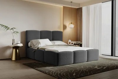 Produktbild von MR GROUP Polsterbett mit Bettkasten ohne Matratze MALAGA 120x200 cm Stauraumbett Holzlattenrost Doppelbett quelle 92 - dunkelgrau