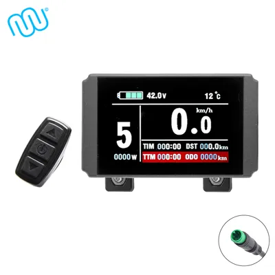 Obrázok produktu pre windmeile | Displej KT-LCD8H, Vodotesný, Zobrazenie rýchlomeru, LCD displej, Osvetlený, Multifunkčný, 5-pinový konektor Julet, E-Bike, Elektrobicykel, Pedelec, 24V/36V/48V