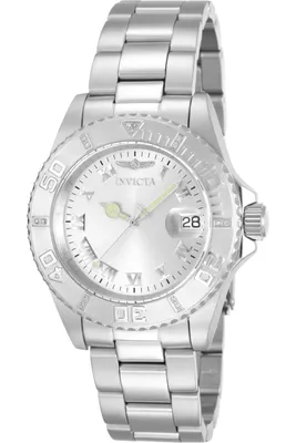 Immagine prodotto di Invicta Pro Diver 12819 Orologio da Donna - Movimento al Quarzo - Acciaio Inossidabile con Quadrante Argento - 40 mm