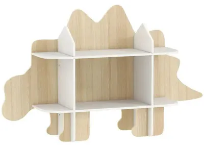 Obrázok produktu pre Regál pre deti na knihy a hračky – úložný priestor so 6 priehradkami – 120 x 28 x 72,2 cm – drevo – armygres