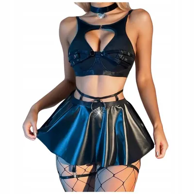 Produktbild von y Kostüm Schwarze Erotische Damenunterwäsche y Outfit 6-teilig