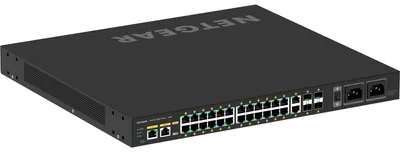 Zdjęcie produktu dla NETGEAR GSM4230UP, Zarządzany, L2/L3, Gigabit Ethernet (10/100/1000), Obsługa PoE, Możliwości montowania w stelażu, 1U