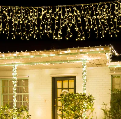 Zdjęcie produktu dla Yakimz 15m LED Ice Rain Fairy Lights Outdoor Indoor 400 LED Dekoracyjny sopel LED 8 trybów z wtyczką Christmas Party Garden IP44 Ciepła biel
