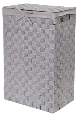 Wasmand Grau 25x38x60 cm – 57 Liter, rechteckig, gewebt
