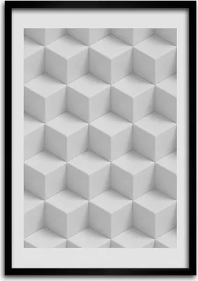 Produktbild von Bild - Bilderrahmen - Foto - 70 cm x 100 cm - MDF - Rahmen - Wandkunst - 3D-Abstraktion