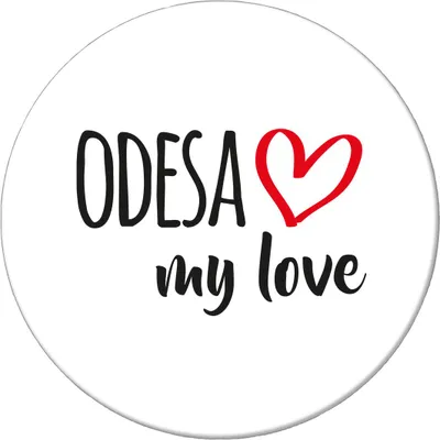 Produktbild von Huuraa Magnet Odesa my love 59mm Kühlschrankmagnet rund Flaschenöffner Geschenkidee
