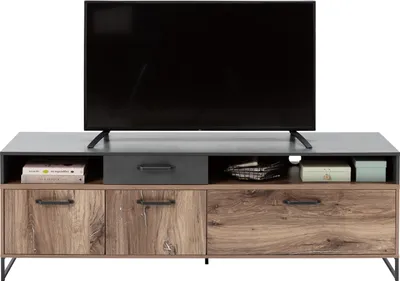 Produktbild von TV Lowboard - Flagstaff Eiche Nachbildung - Matera Nachbildung - B 180 cm - 2 Türen - 1 Schublade - 1 Klappe