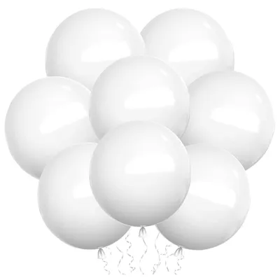 Produktbild von Riesenluftballons - 18 Zoll Durchmesser - Aus Latex - Weiß - 1 Stück