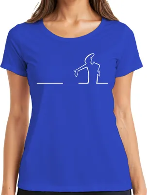 Produktbild von Balum La Linea Lui Osvaldo Cavandoli Cartoon Balum Balum Damen T-Shirt, Blau, L