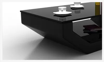 Image de Table basse Table de salon Tables en verre Designer Table d'appoint Nouveau cuir