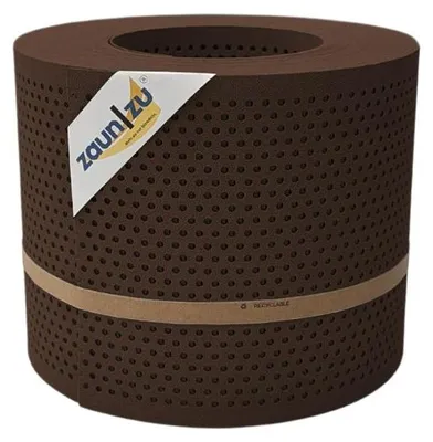 Produktbild von Doppelstab Sichtschutz zaun|zu PREMIUM gelocht 20% Streifen PP Zaunblende Braun 26m