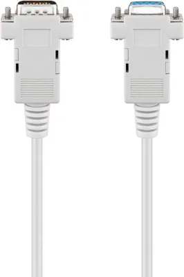 Image de goobay Anschlusskabel D SUB 9 polig D SUB Stecker auf 9 polig D SUB Buchse grau 2 m