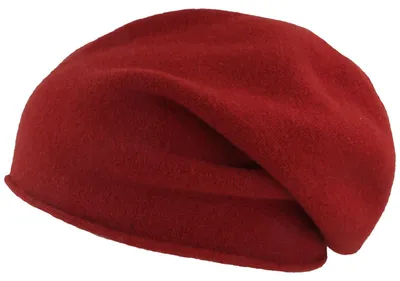 Kopka NeRo Beanie Rollrandmütze aus Walkstrick in rot