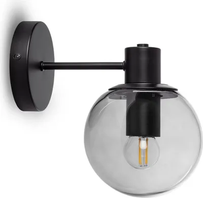 Produktbild von Wandleuchte für draußen aus Metall und Glas Yanbu Schwarz