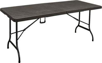 Produktbild von Klapptisch >Tabora< in braun aus Kunststoff, Stahl - 180x75x72cm (LxBxH)